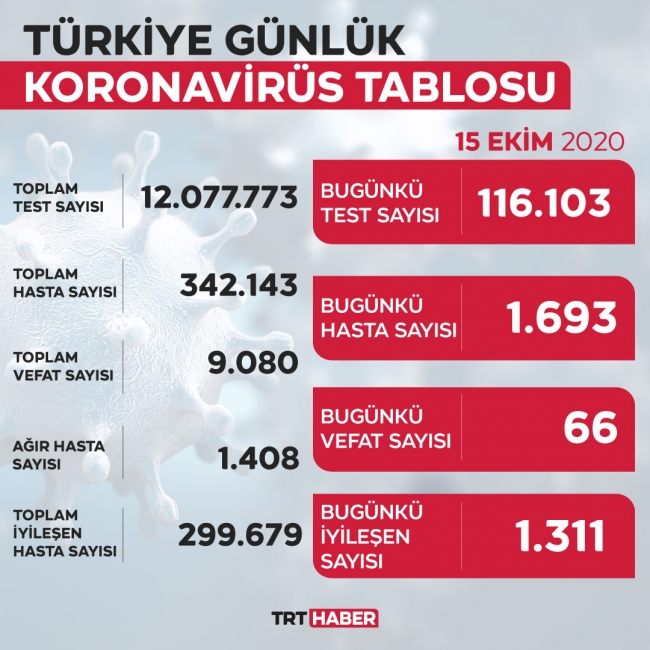 Türkiye'de iyileşenlerin sayısı 299 bin 679'a yükseldi